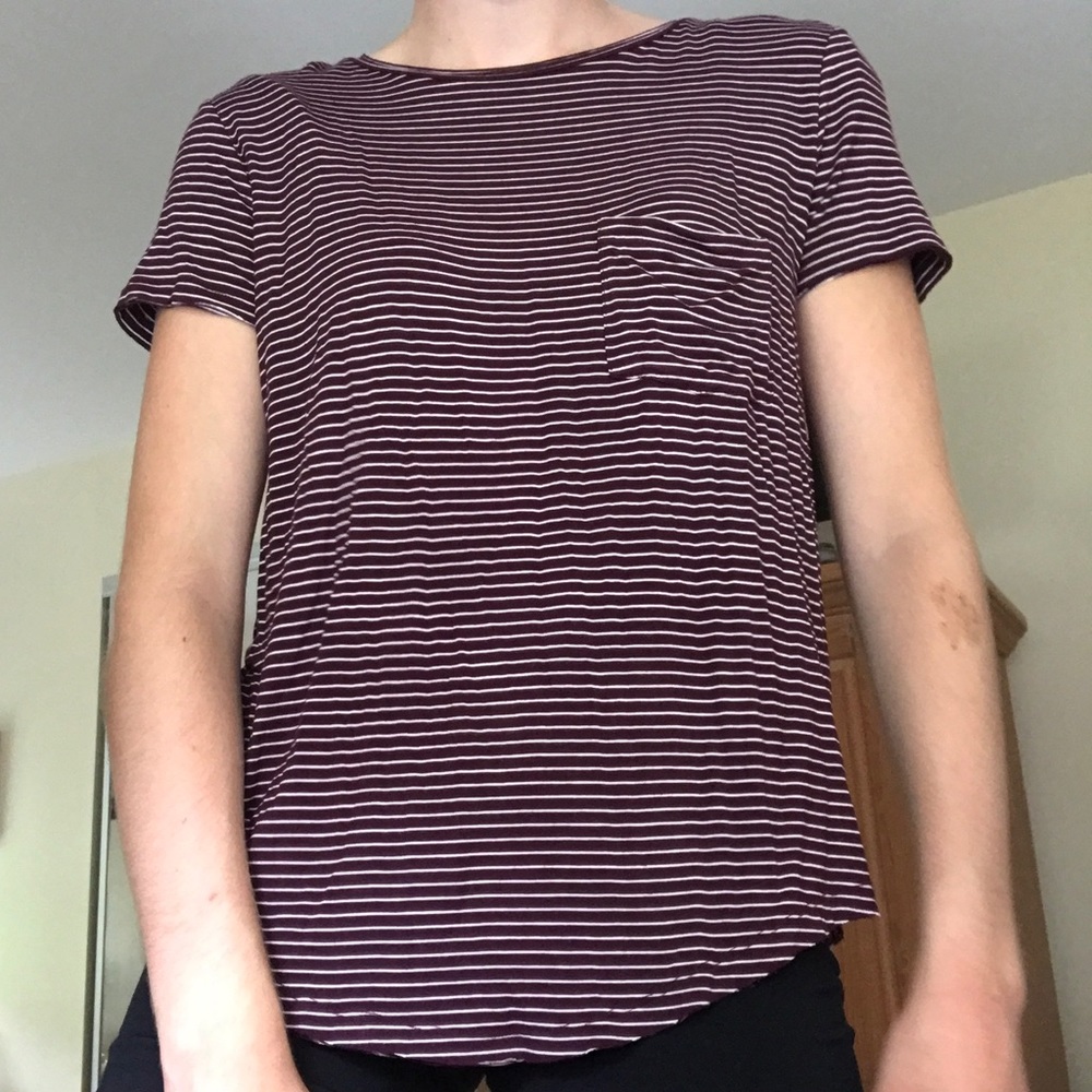 Striped American Eagle T Shirt